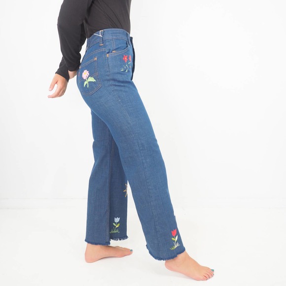 60s RARE VTG Levis Jeans Orange Tab Big E  Flare/Bell‎ Bottom Leg Women's Size 4 - Picture 6 of 10